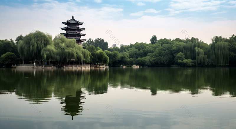 植物建筑干净简约古典意境,高清,摄影图,摄影图片,图片大全,摄影图免费下载